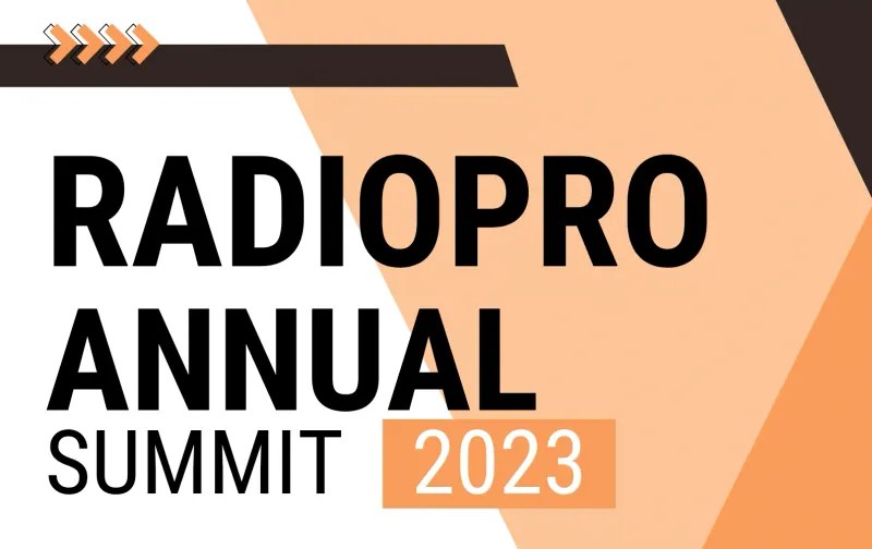 Banner for the RadioPRO Annual Summit 2023