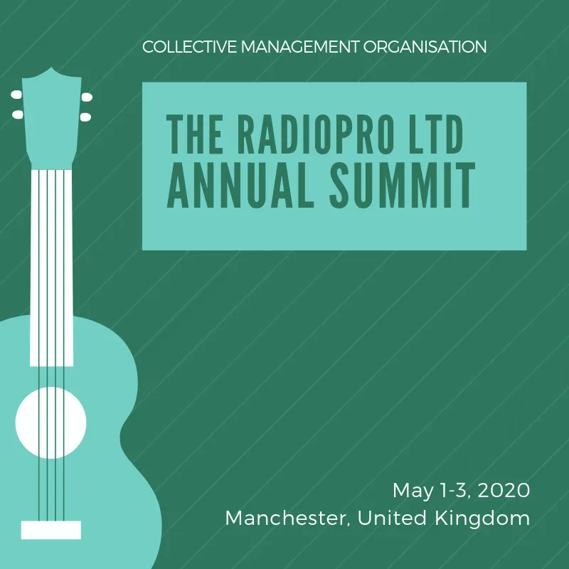 Poster for the RadioPro Ltd Annual Summit, 1-3 May 2020, Manchester, United Kingdom